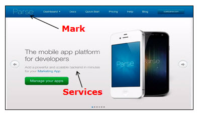 Screenshot of Parse webpage adverising computer services.